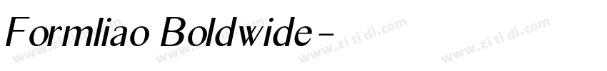 Formliao Boldwide字体转换